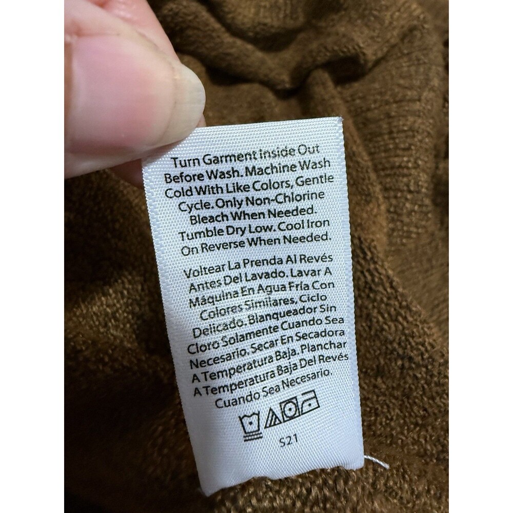 Terra And Sky Brown Cowl Neck Tunic Sweater Soft Knit 3X - Picture 6 of 6